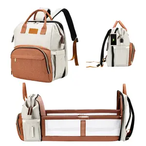 RIA & MIA TRAVEL BACKPACK WITH CHANGING STATION, LARGE CAPACITY MULTIFUNCTIONAL WITH STROLLER STRAPS AND USB PORT INCLUDED Black Black