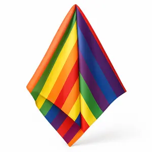 Vibrant Rainbow Paisley Bandana - 20" Square Costume Accessory