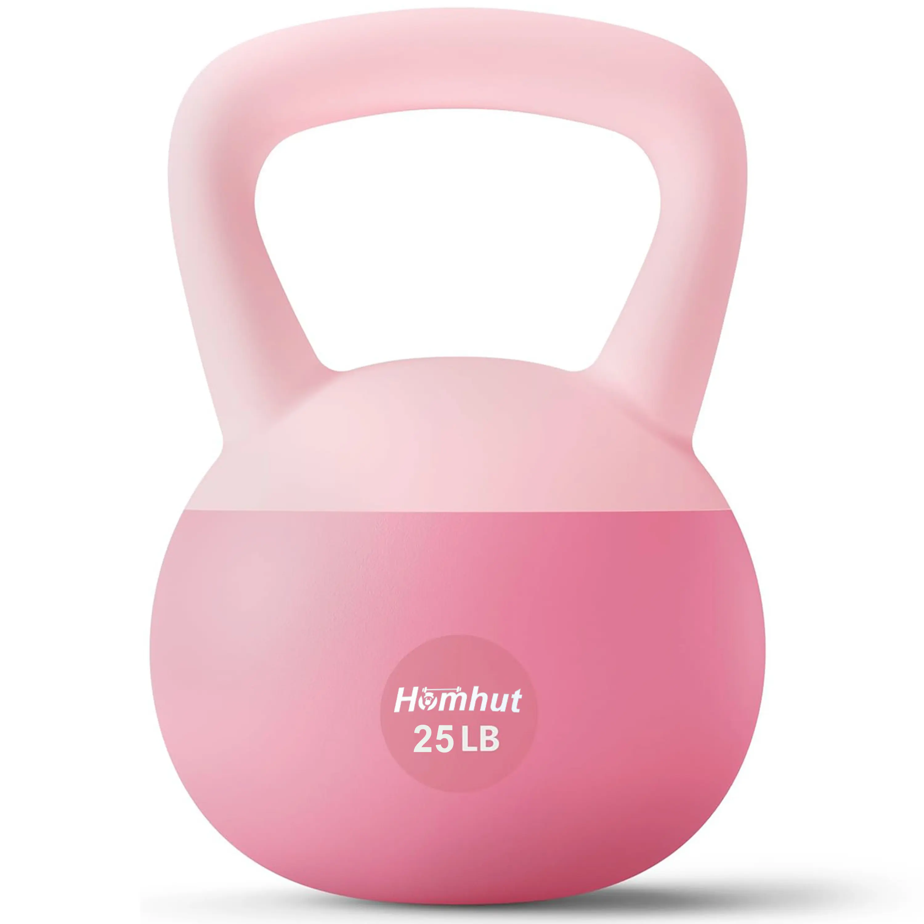 Unisex 10-25lb Soft Rubber Kettlebell with Handle - Home Gym Strength Training Equipment for Weight Lifting, Core Training kettle