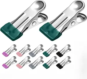 Clothes Pins, 10 Pack Chip Clips, 2.17-inch Clothespins, Bag Clips, Mini Clothes Pins for Photo, Chip Clips Bag Clips Food Clips, Heavy Duty, Bag Clips for Food, Mini Clothespins