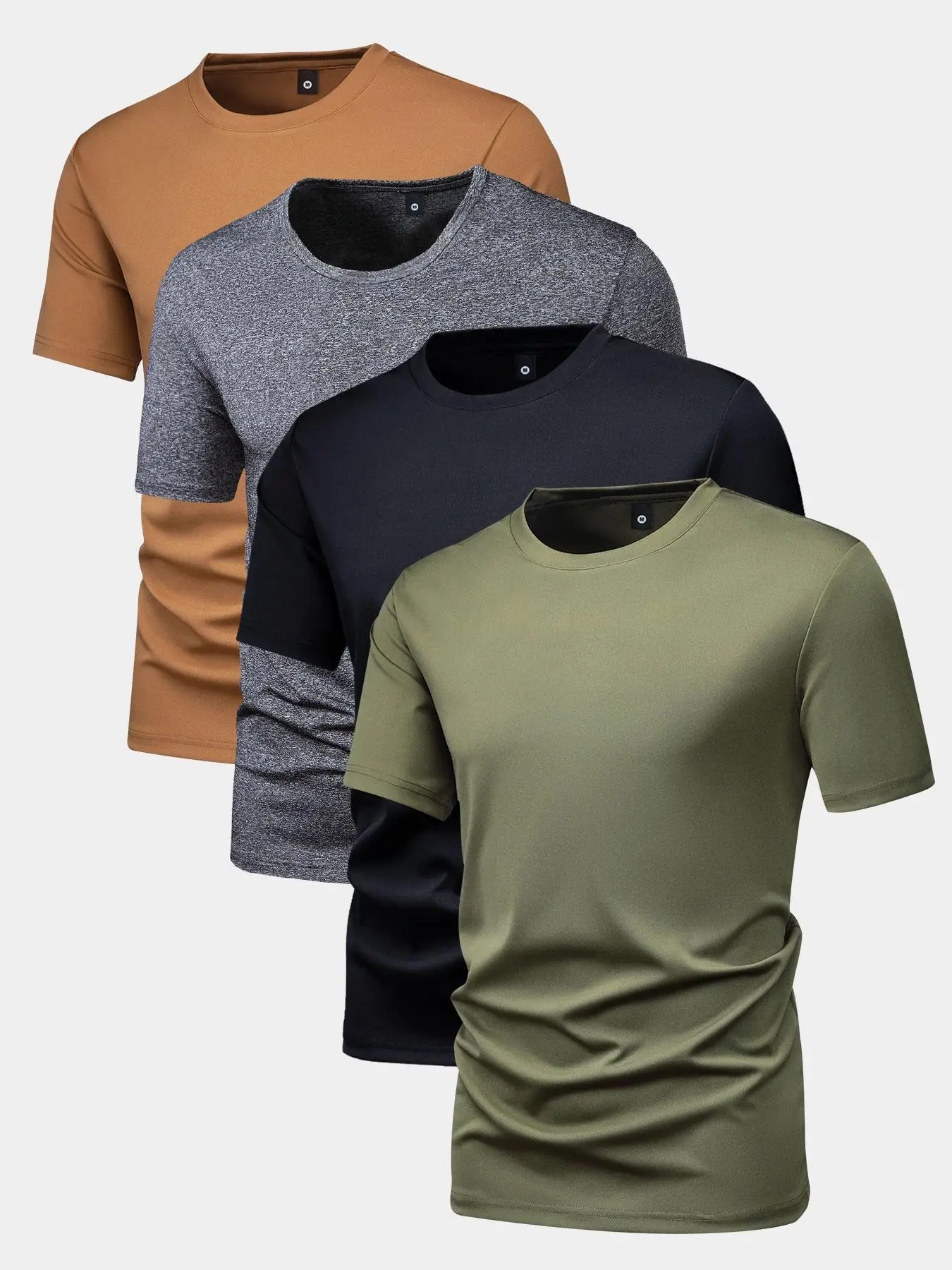 Men's Solid Color Short Sleeve Tee Set, Casual Minimalist Summer Top for Men Daily Wear, Menswear, Streetwear, Casual Tee, Summer Tees, Summer Outfit