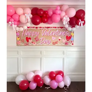 Valentine's Day Coquette Balloon Bundle Decor and Canva Banner File