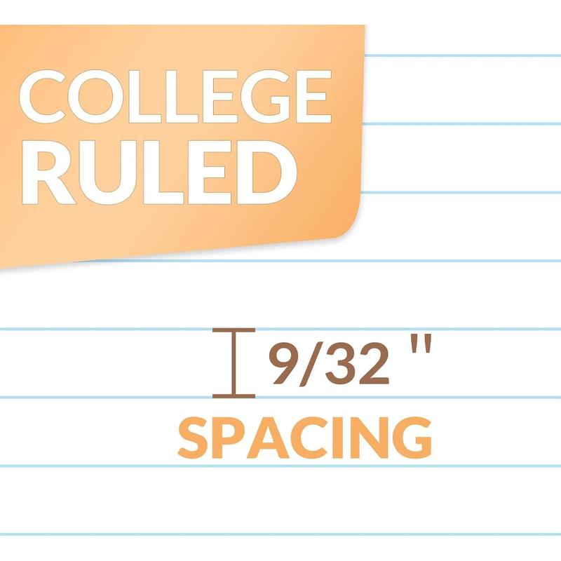 Spiral Notebooks, 3, 1Subject, College Ruled Paper, x 101/2", 70 Sheets per Notebook, Assorted Pastel Colors Spiral Notebooks for School