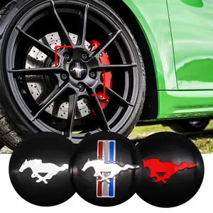 Ford Mustang Wheel HUB Center Cap Sticker, Universal Wheel HUB Decoration, Waterproof High Temperature Resistant, Multiple Sizes and Colors Available, Car Decals