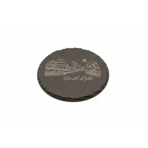Smith Lake Round 4" Slate Coaster