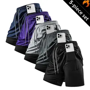 Men's Summer Workout & Outdoor Running Pants with Inner Pockets, Elastic Drawstring Waist, Ideal for Gym Fitness & Outdoor Activities