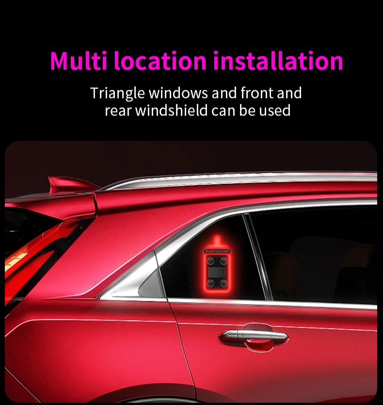 Car Baby Bottle Light Solar LED Decorative Warning Light, Triangle Window & Rear Window Interior Ambient Light, Baby On Board