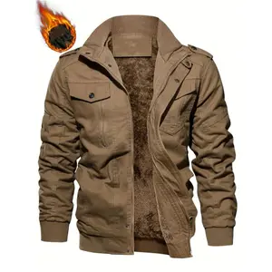 Warm Fleece Lined Men's Jacket - Thickened, Windproof, Multi-pocket Casual Winter Jacket