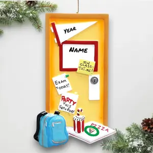 Personalized Dorm Room Christmas Ornament – Custom College Door with Name & Year – Student Gift, Graduation Keepsake – Noel Box