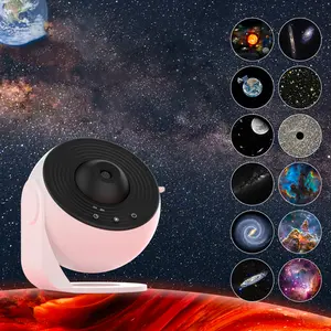 Galaxy Star Projector, 12 in 1 Planetarium Galaxy Projector for Bedroom Decor, Starry Sky Night Light with 4K Replaceable 12 Galaxy Discs, Timed Night Light Projector Gift for Kids,Home Theater,Ceiling,Room Decoration