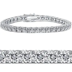 10 Ct Lab-Created Diamond Tennis Bracelet 14K White Gold 7" 10 Ct Lab-Created Diamond Tennis Bracelet 14K White Gold 7"