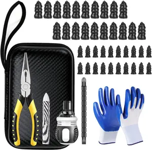 45Pcs Tire Screw Plug Repair kit – No Tire Removal Needed, tire sidewall Repair kit, Patch Plug Tools & Portable Storage Bag – Quick Flat Tire Fix for Car, Truck, Motorcycle & SUV - Home Improvement.