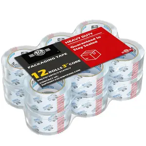 Heavy Duty Packing Tape 12 Rolls, Total 816Y, Clear, 2.7 mil, 2 inch x 68 Yards,Ultra ,Packaging Tape Refills for Shipping Moving Sealing Bulk