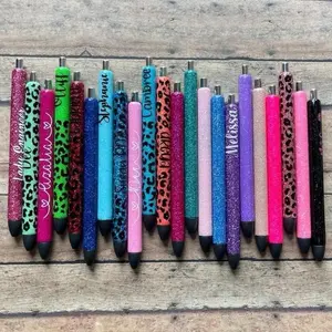 Custom Pen with Epoxy Glitter - Available in Various Colors and Designs