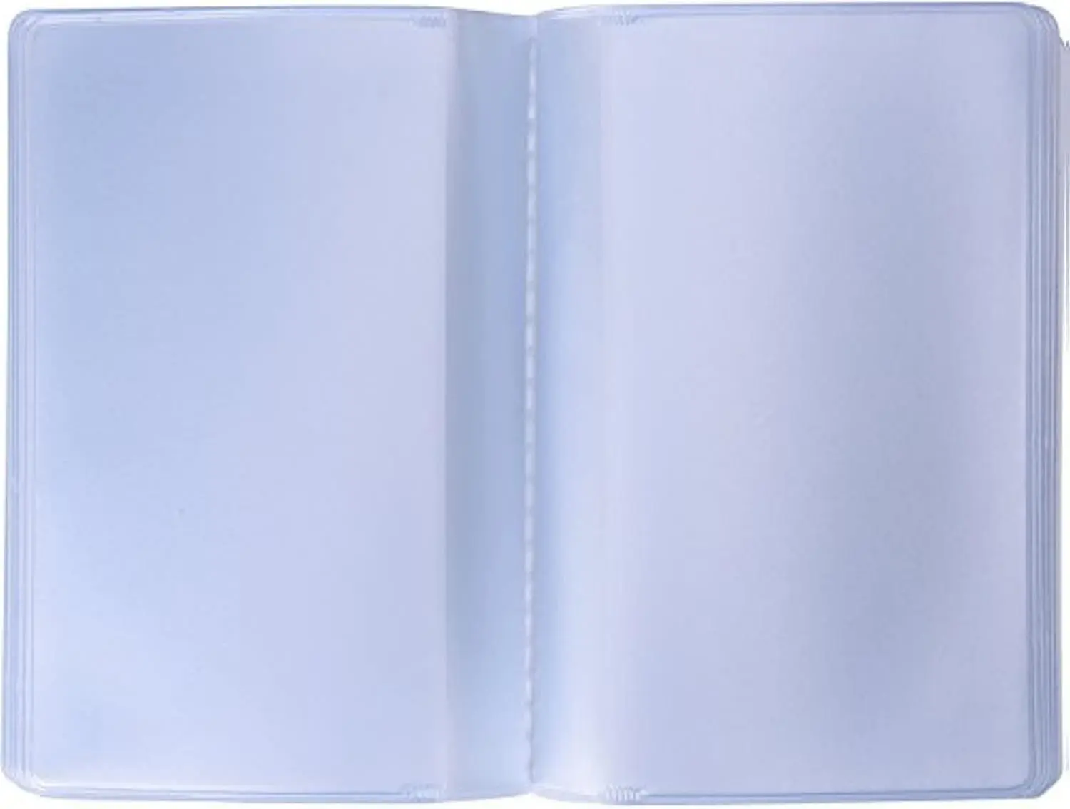 2 Pieces Plastic Wallet Insert Credit Card Holder with 10 Page 20 Slots and 10 Page 10 Slots, Transparent
