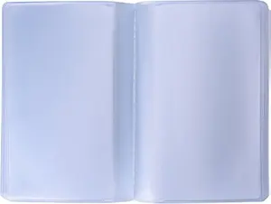 2 Pieces Plastic Wallet Insert Credit Card Holder with 10 Page 20 Slots and 10 Page 10 Slots, Transparent