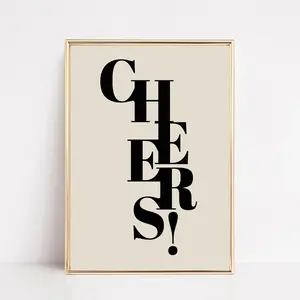 bar cart decor | cheers print | bar cart accessories | bar cart print | bar art | 2023 new years eve decor
