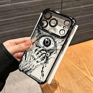 Surreal Eye Abstract Phone Case， Artistic Sketch Style for iPhone 17 16 15 14 13 12 11 Plus Pro Max.