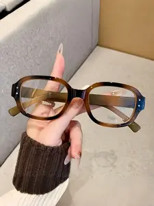 Women's Oval Frame Transparent Lens Bold Border Fashion Glasses, Casual Daily Wear, Beach Vacation, Travel, Holiday Gift