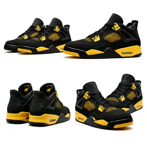 Urban High-Top Casual Sneakers – Black/Yellow Edition