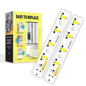 New Upgraded 2 Pack Premium LED Light Board for GE Refrigerator (30,000hrs Longer Service Time, 4 High Brightness LEDs Per Board, GSE25GSHJCSS Compatible) - Replaces WR55X26671, PS11767930, AP6035586, 4468532, EAP11767930, LED3344588