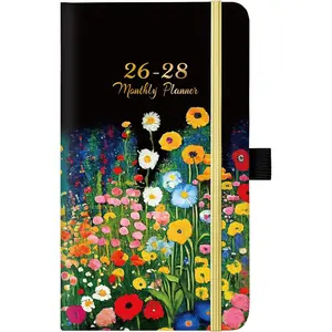 Pocket Calendar 2026-2028 - 3-Year Monthly Pocket Calendar from January 2026-December 2028, 6.4" x 3.8", 2026-2028 Pockets Calendars for Purse, Monthly Planner with Bookmark