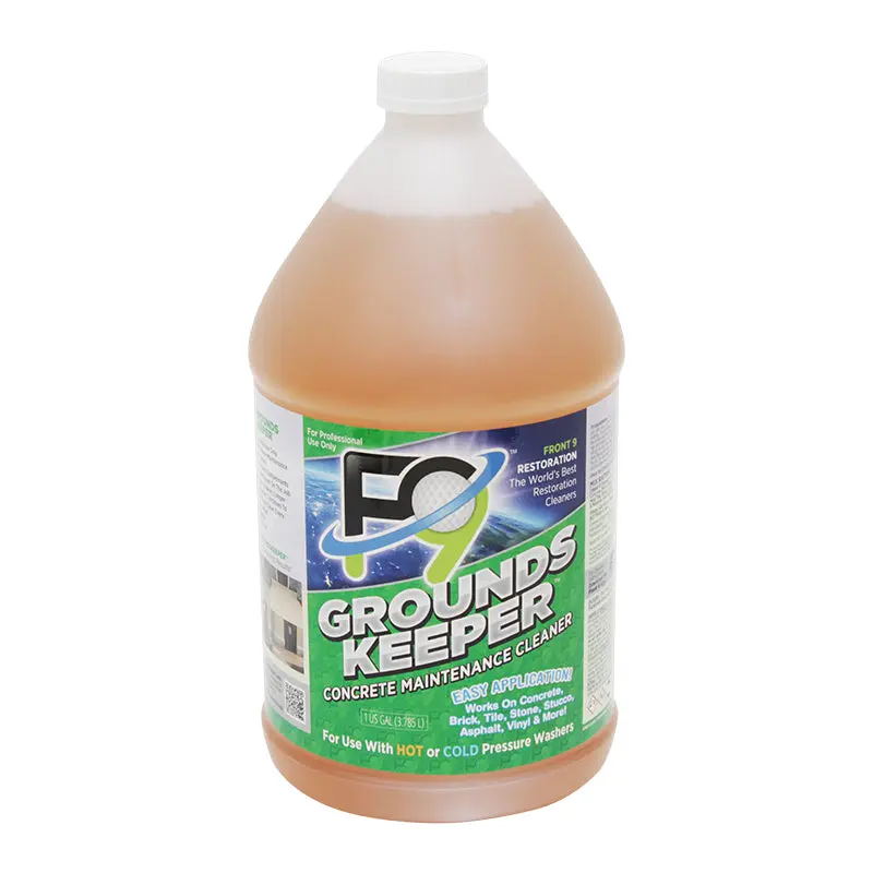 F9 Groundskeeper Cleaner 1 Gallon - Effective for Soils Tire Marks & High Traffic Areas - Long Lasting Clean - Ideal for Maintenance Cleaning