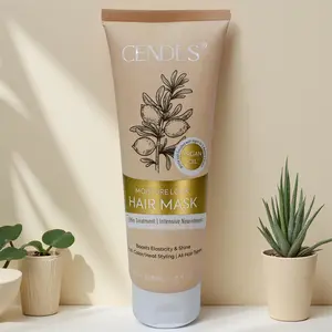 CENDES Moroccan Argan Oil & Keratin Hair Mask for Dry, Damaged Hair – Volumizing Intensive Repair, 5-Minute Deep Conditioning, Moisture Lock + Strengthen – with Plant Extracts – for Him & Her – 8 Fl Oz