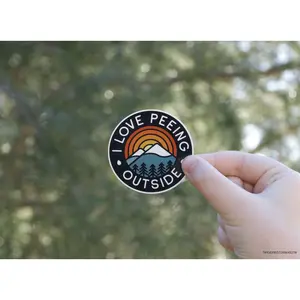 I Love Peeing Outside Sticker -  Backwoods Decal - Go to the bathroom in the woods, the right way.