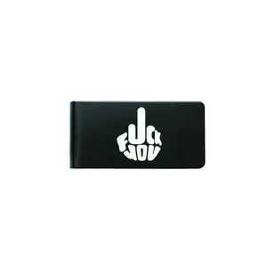 Stainless Steel Money Clip – Motivational Luxury Cash & Card Holder  100% Stainless Steel | Minimalist & Slim | Bold Attitude Pattern Design | Compact & Practical | Great Gift Idea
