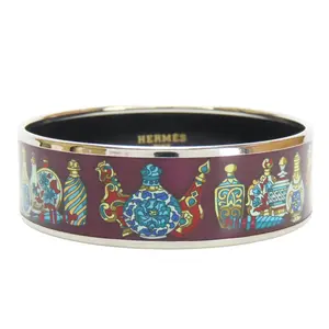 Pre-owned HERMÈS Zinc Alloy Small Leather Goods Emilel GM Enamel Bangle
