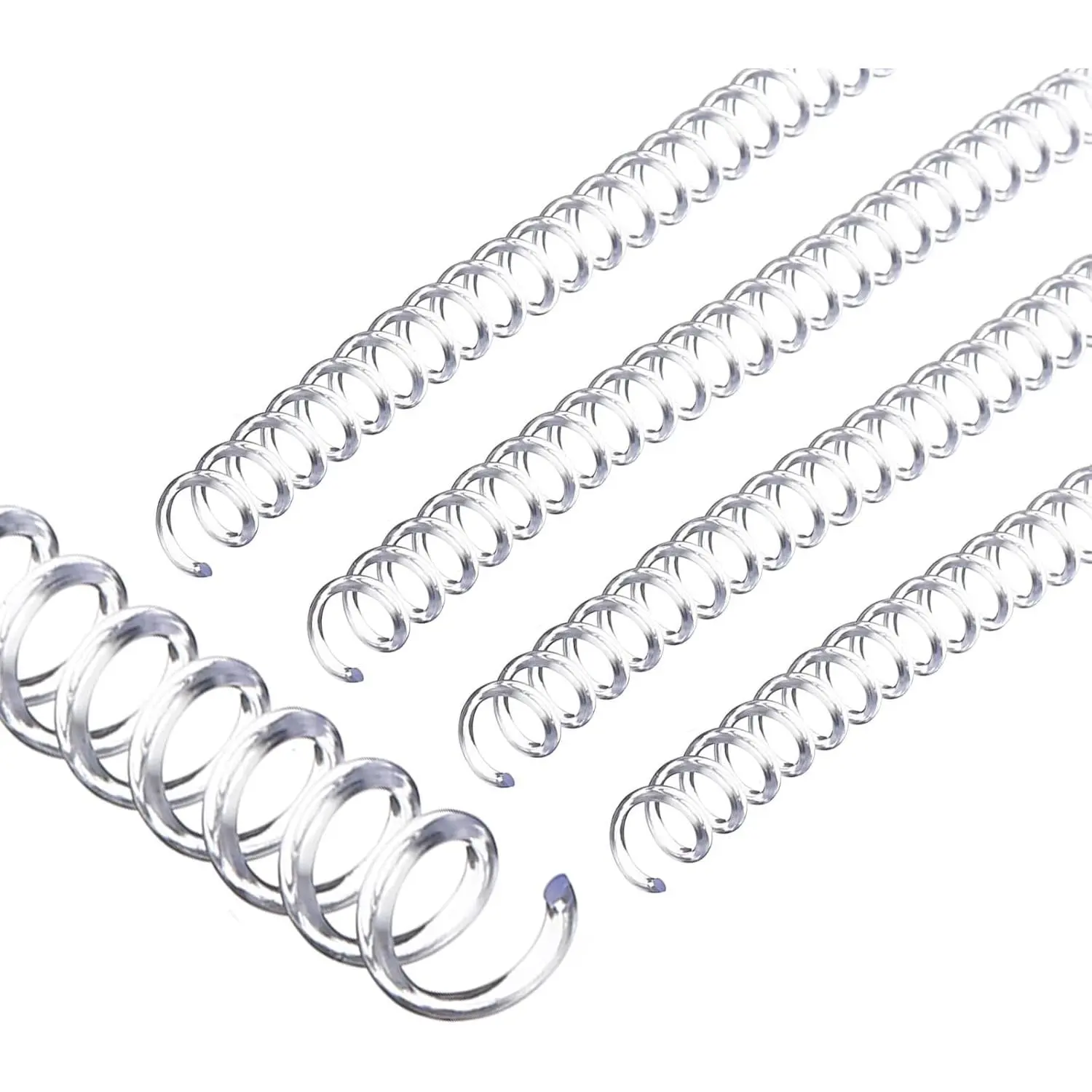 8mm(5/16") Plastic Spiral Binding Coils, 50 Pcs 40 Sheet Capacity 4:1 Pitch Binding Spirals for Binding Paper Sheets, Transparent