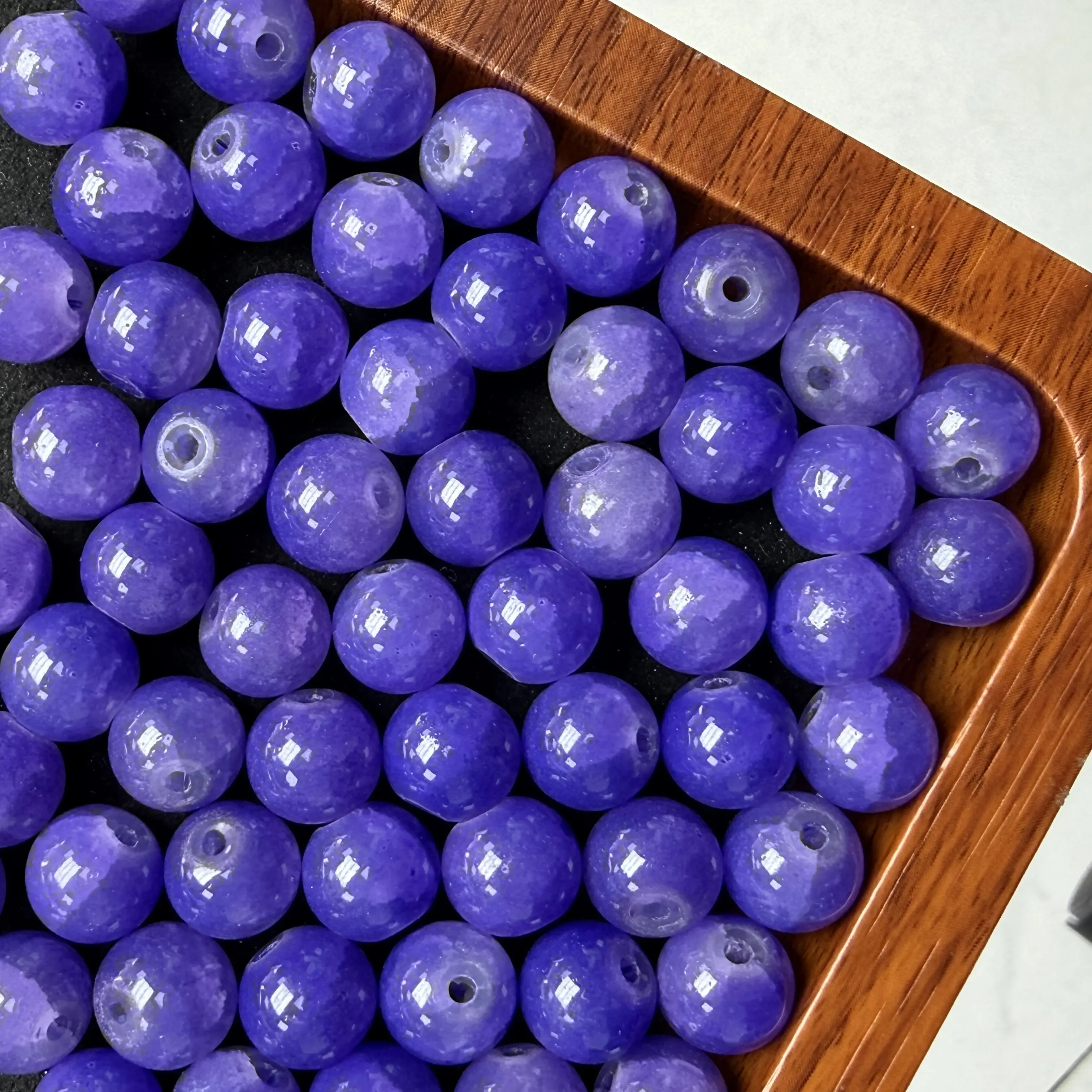 【DIY13】10mm Dark Blue Crackle Bead 50ml