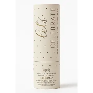 Ginger Ray Biodegradable Hearts Confetti Cannon for Weddings