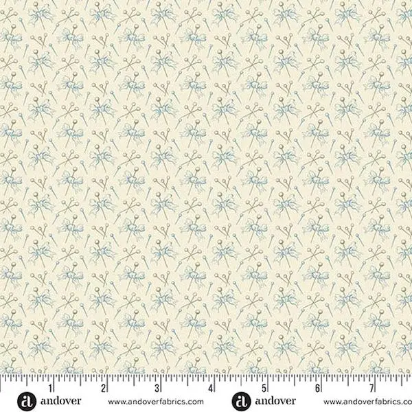 Fabric Andover Laundry Basket Quilts Wool Pin Cushions Sewing Bird by the Quarter Yard A-1607-L