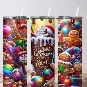Christmas gingerbread tumblr cup 20oz