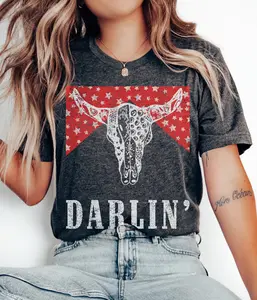 Western Graphic Tee Oversized Cow Skull Tee Country Tshirt Dress Bull Skull Shirt Nashville Nash Bash Music City Fashion Longhorn