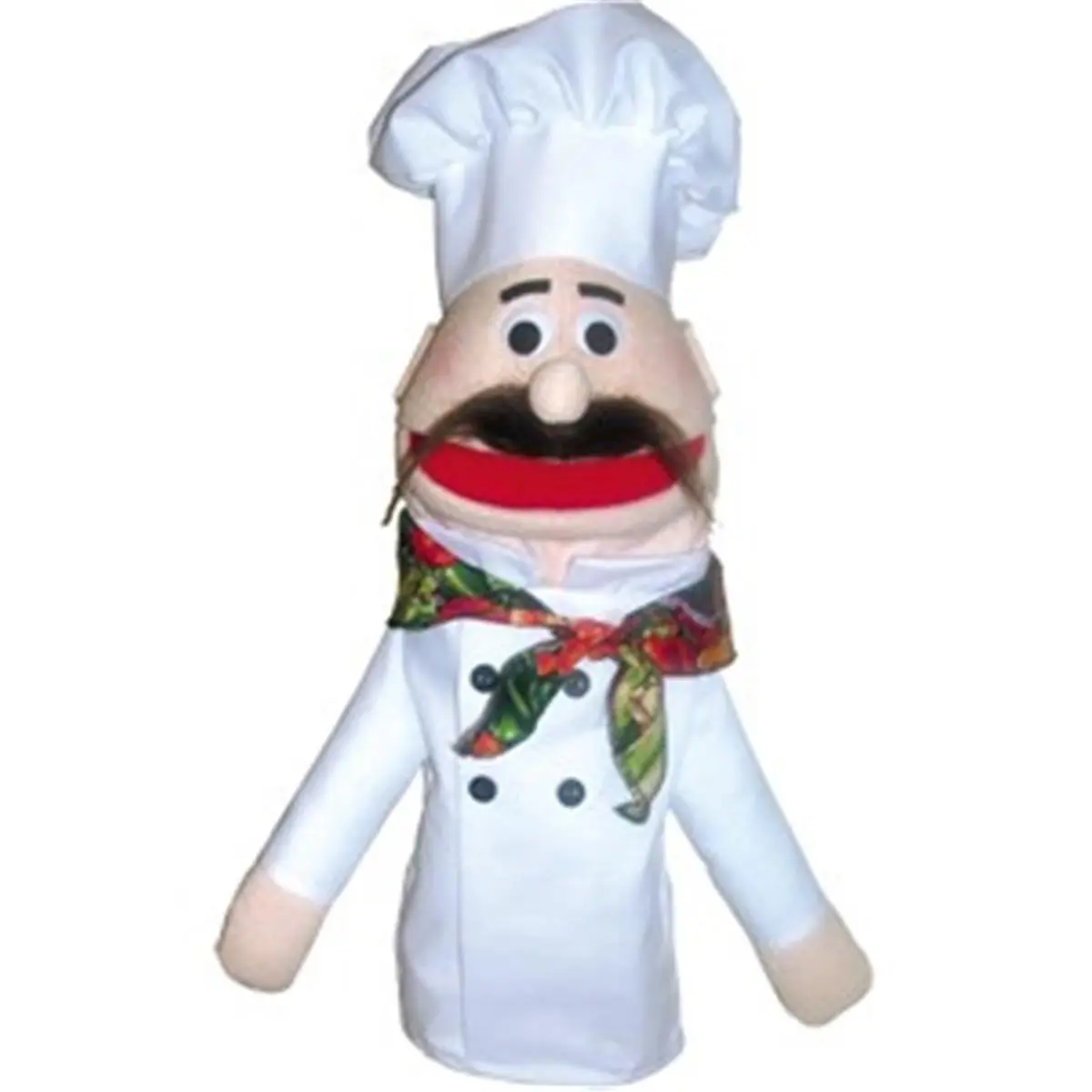 212 MAIN Soft Stuffed Half-Body Chef Fabric Puppet Toy - 16"-18" Tall, Huggable, Washable Fabric Cat Play Accessory (Hispanic, Caucasian, African American Pet Supplies) for Pet Owners, Not for Under 3 Years