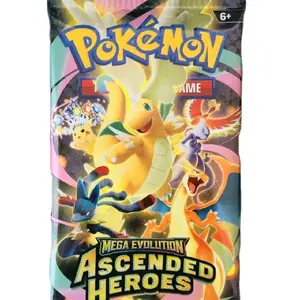 Pokémon Ascended Heroes Booster Pack - Mega Evolution Trading Card Game - 6+ Years - Collectible Cards