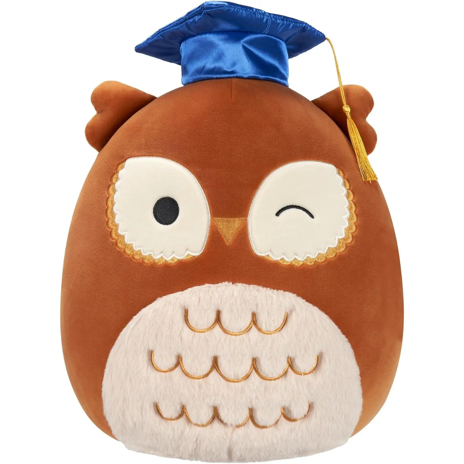 Squishmallows Original 12-in Whimsical Brown Owl Arella with Graduation Cap - Jazwares Award-Winning Plush, Ultrasoft Softness, Official Hangtag, Sew-In Label, 2-24 Inches Size Range, 12-Inch, 2 To 24 Inches