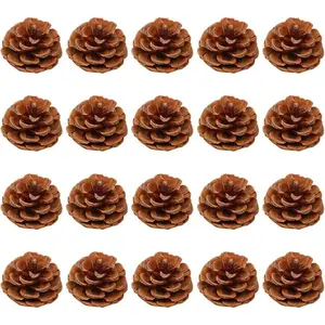 25PCS Artificial Pine Cones Rustic Mini 2–3cm Rustic Christmas Decorations for Tree, Wreath, Centerpiece & DIY Holiday Crafts Ornaments