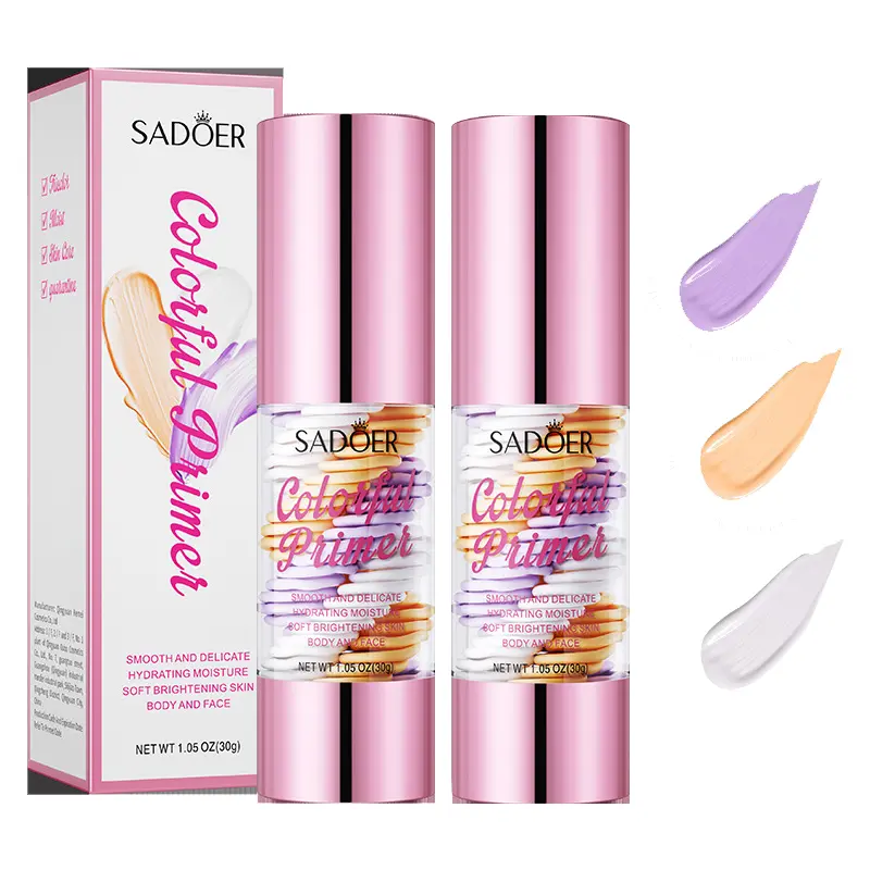 3 In 1 Transparent Face Primer, Hydrating Smoothing Makeup Base, Blurs Pores, Evens Skin Tone for Natural Sheer Finish