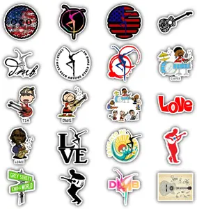 20 Pcs Stickers Packs Dave Colorful Matthew Decal Band Vinyl Aesthetic Sticker Waterproof for Water Bottle Laptop