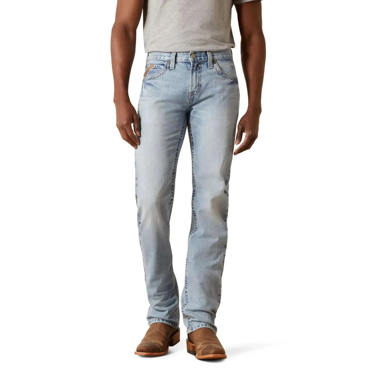 ARIAT MENS JEAN WAYLON M7 SLIM FIT STRAIGHT LEG 10072979 with Unique Back Pocket Design & Western Influence for Comfort and Style