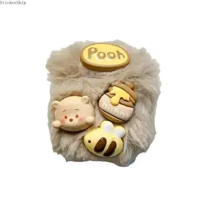 2026Cute Plush Little Bear Bee Cartoon Suitable for iPhone Airpods4 Wireless Bluetooth Earphones Pro2 Earphone Cover New 3rd and 2nd Generation,  Earbud Accessory Storage, Plush Earphone Cover, Cartoon Earbud Case, Cute Plush Design, Playful Earphone