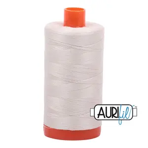 Aurifil Mako Cotton Thread Silver White 2309 50Wt 1422 Yd