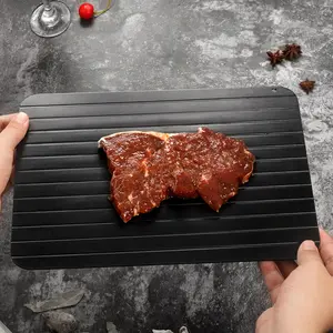 9X Faster Aluminum Defrosting Tray, Quick Thaw Plate for Steak, Meat, and Frozen Food