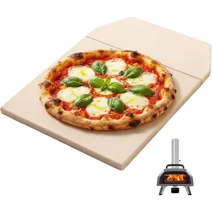 Pizza Stone Ooni Karu 16 Multi-Fuel Pizza Oven, Duty Cordierite Grill Accessories Pizza Baking Stone for Oven/Grill, Thermal Shock Resistant Pizza Stone for Oven