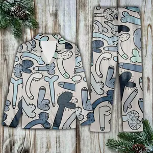 Funny Rooster Pajama Set for Women, Cute Chicken Print Sleepwear, Cozy Loungewear Gift