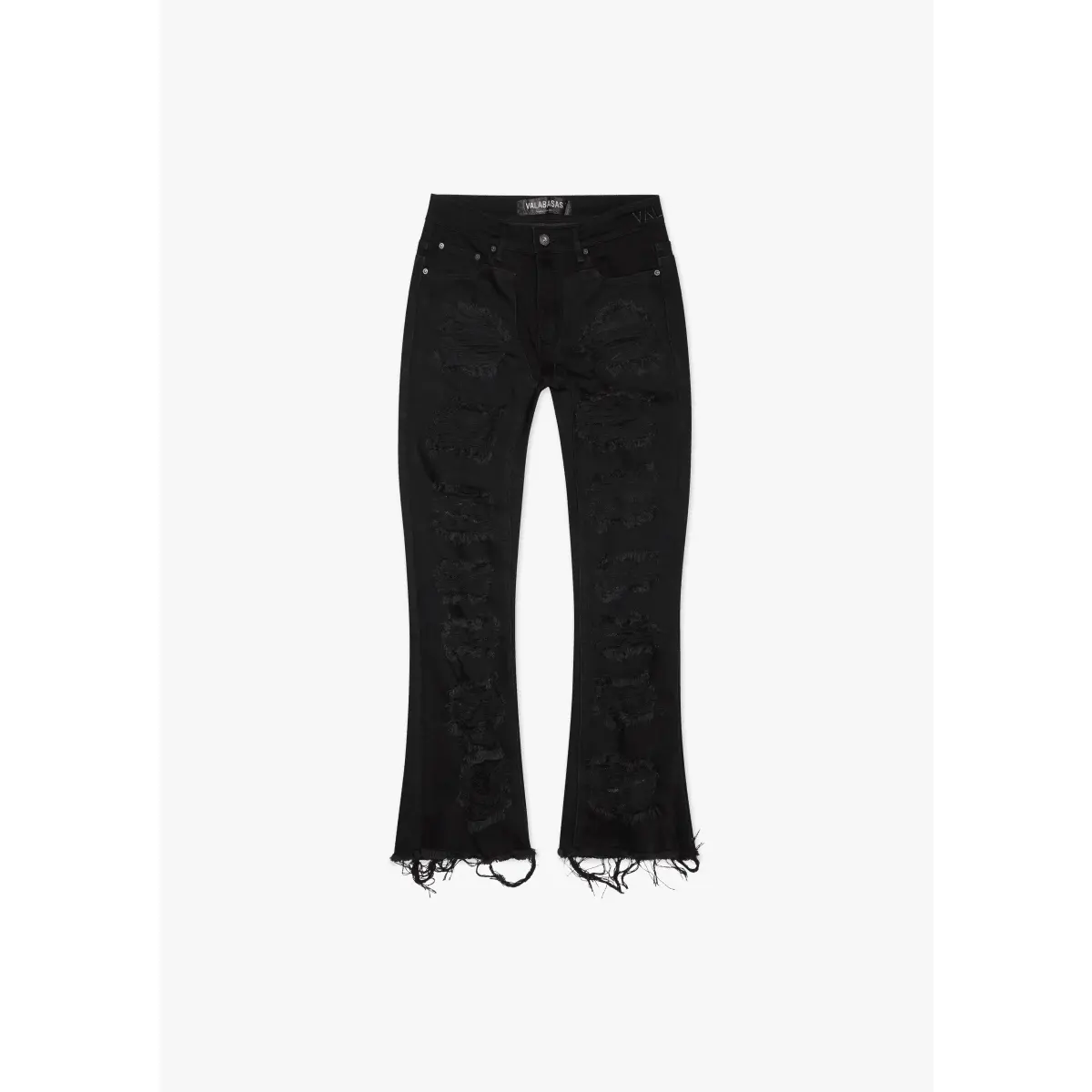 Net Black Stacked Jeans